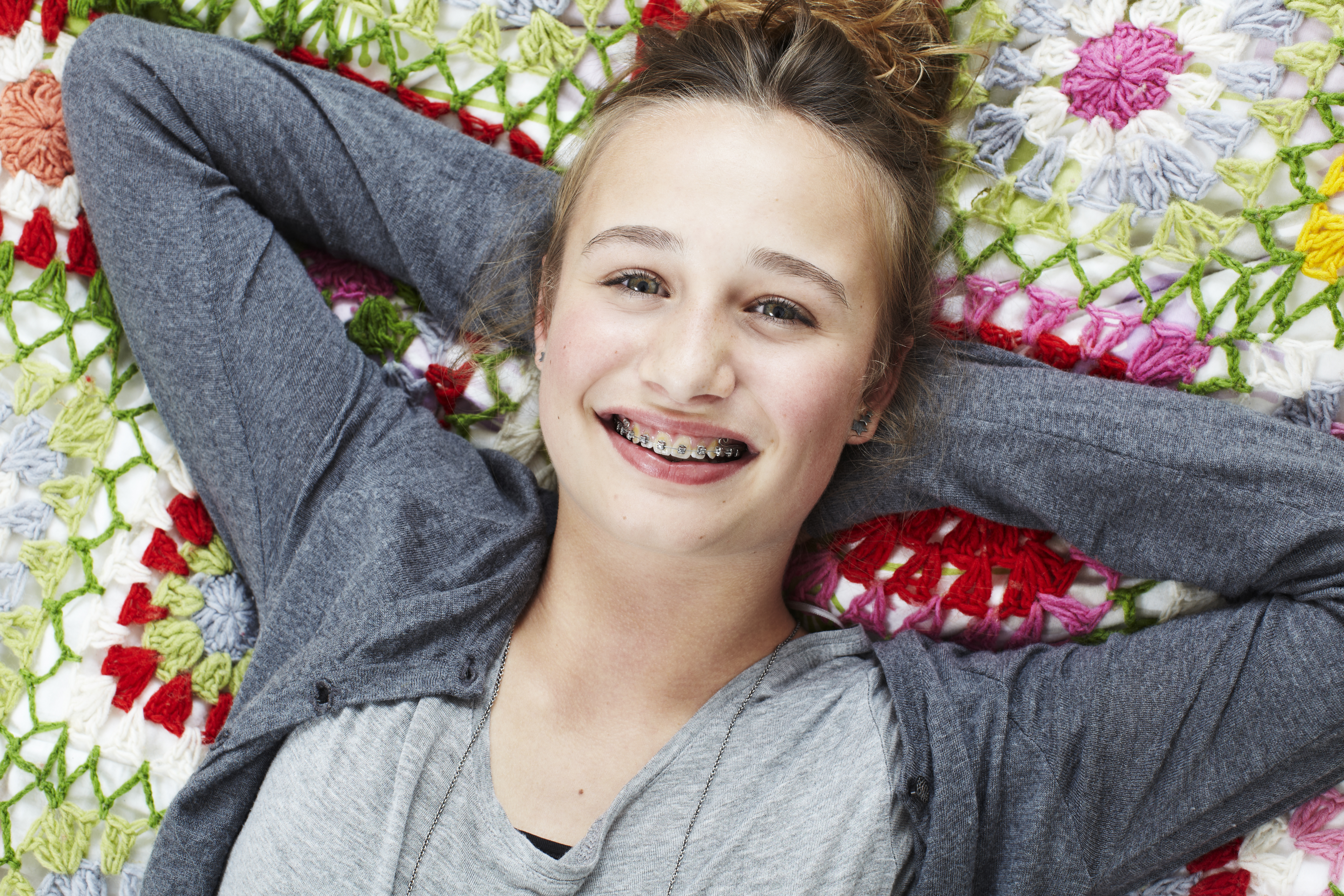 teen girl smiling